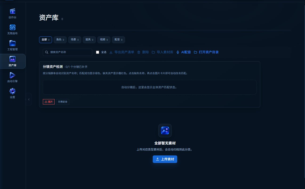 资产库：素材分类与分镜资产检测